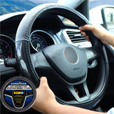 Goodyear Steering Wheel Glove Cover Soft Grip Black Gloss Leather Look Universal